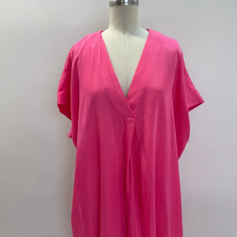 H&M Hot Pink Kaftan Oversized Dress💚 - Picture 7 of 10